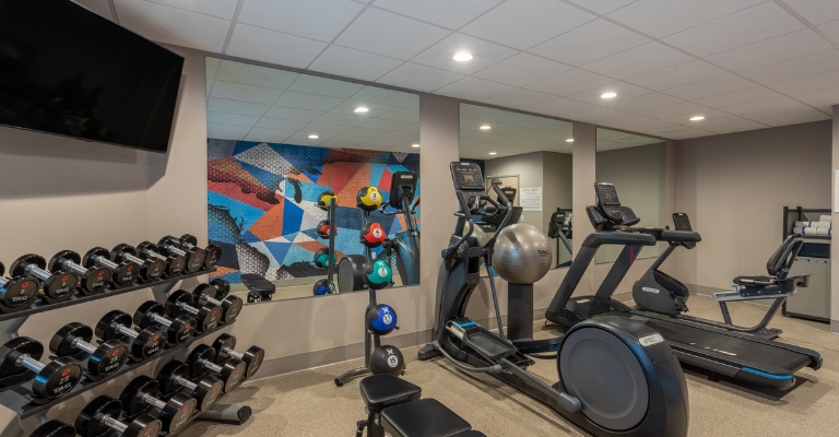 Enjoy the fitness center at AmericInn San Angelo